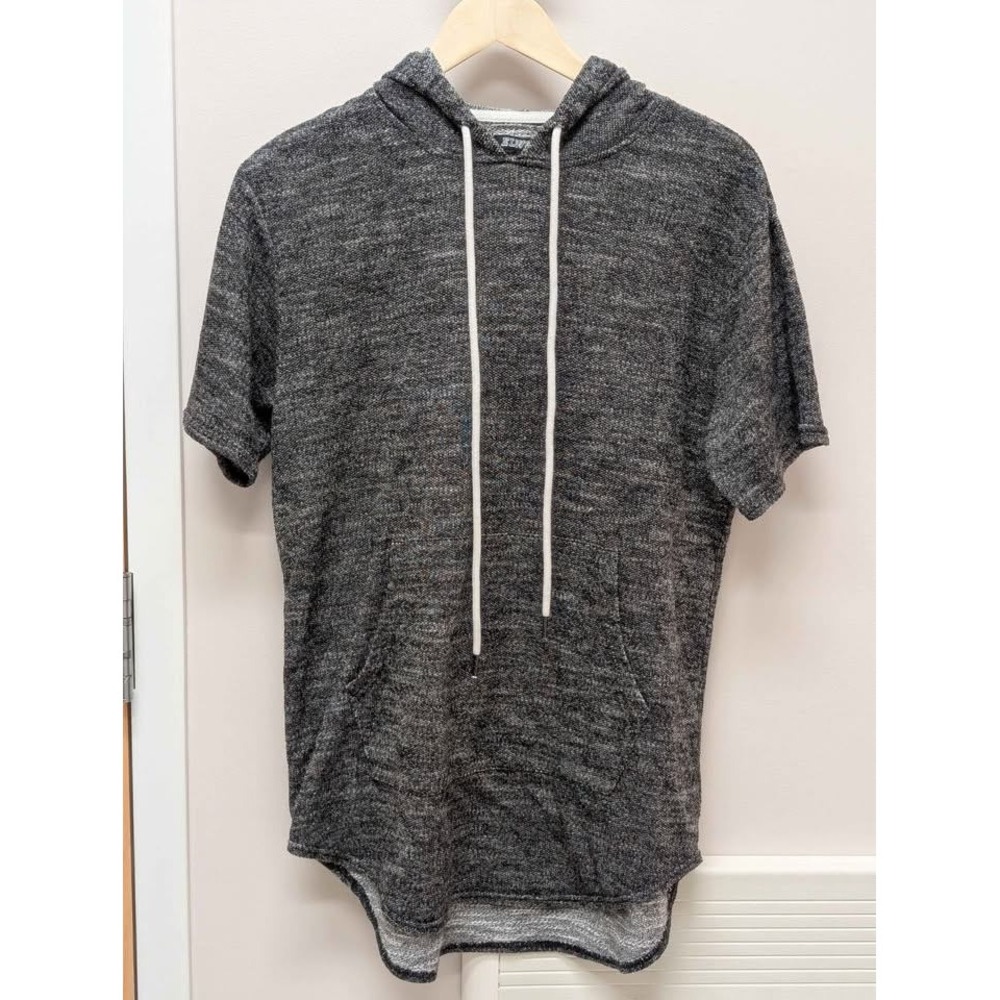 Elwood Short Sleeve Hoodie Men's Medium Gray Lightweight